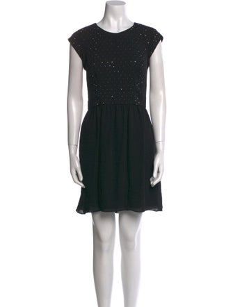 Rebecca Taylor Crew Neck Mini Dress