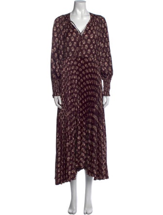 Rebecca Taylor Floral Print Long Dress