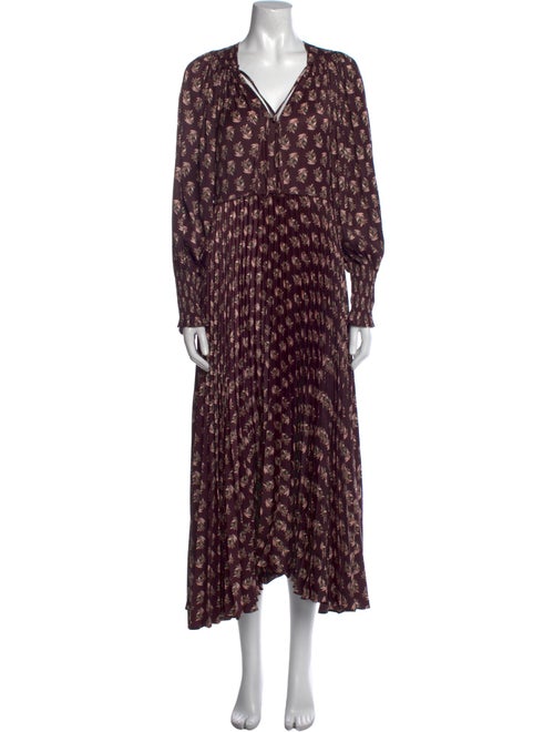 Rebecca Taylor Floral Print Long Dress