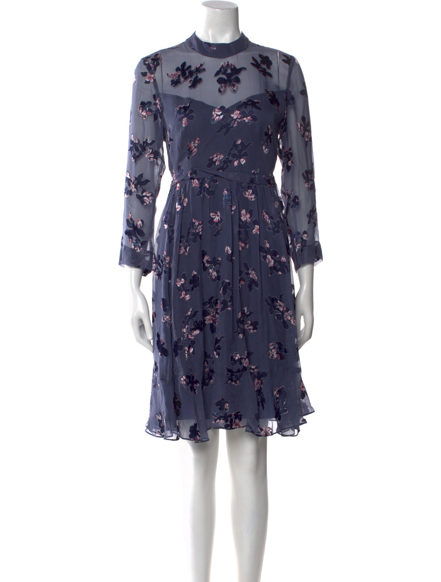 Rebecca Taylor Floral Print Mini Dress