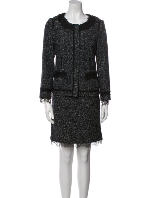 Rebecca Taylor Wool Grosgrain Trim Skirt Set