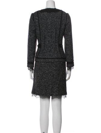 Rebecca Taylor Wool Grosgrain Trim Skirt Set