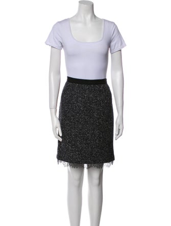 Rebecca Taylor Wool Grosgrain Trim Skirt Set