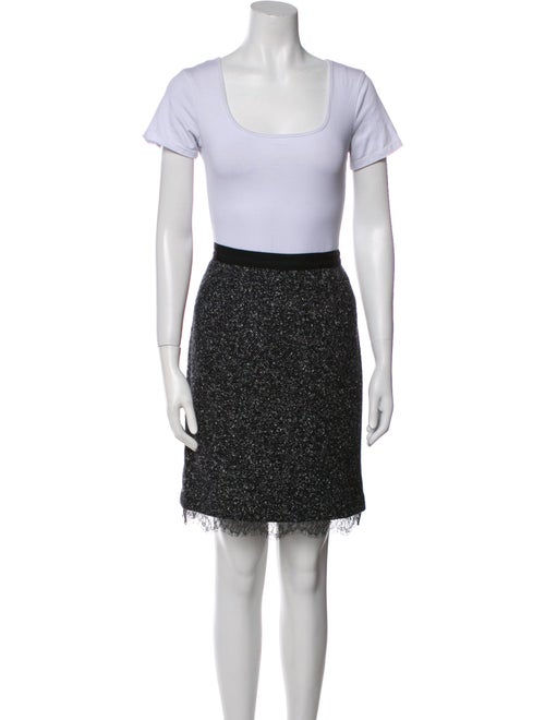 Rebecca Taylor Wool Grosgrain Trim Skirt Set