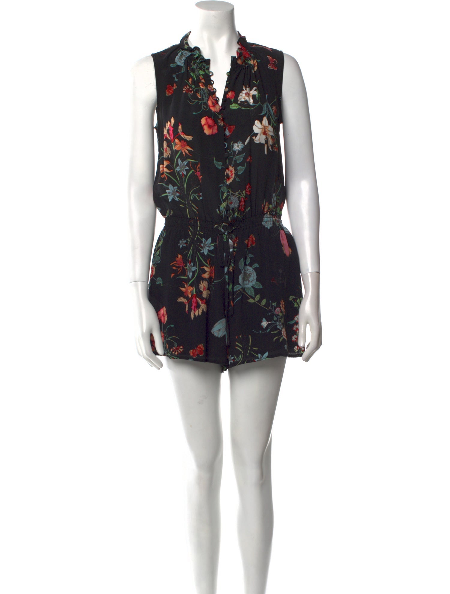 Rebecca Taylor Silk Floral Print Romper