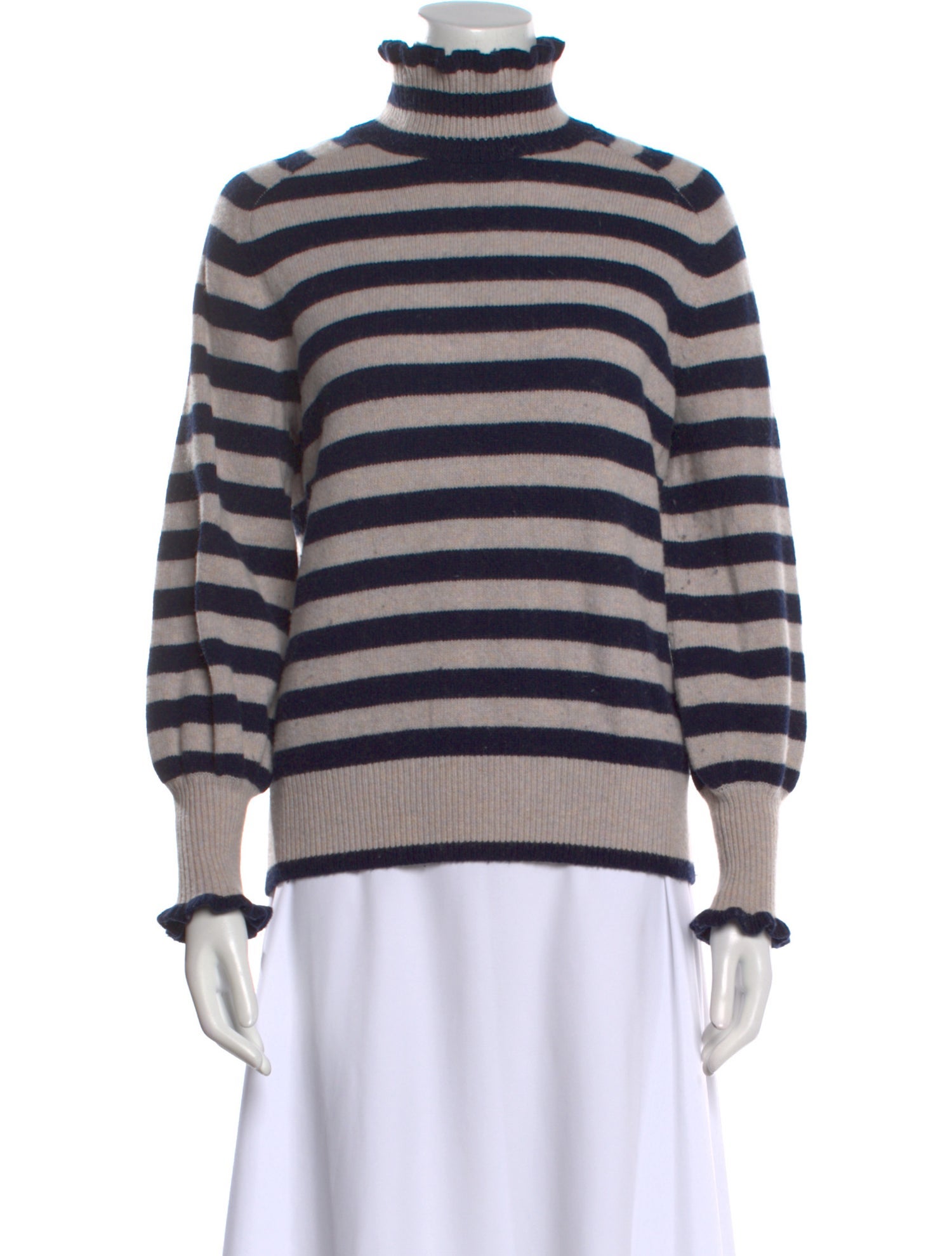 Rebecca Taylor Striped Turtleneck Sweater