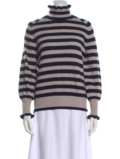 Rebecca Taylor Striped Turtleneck Sweater