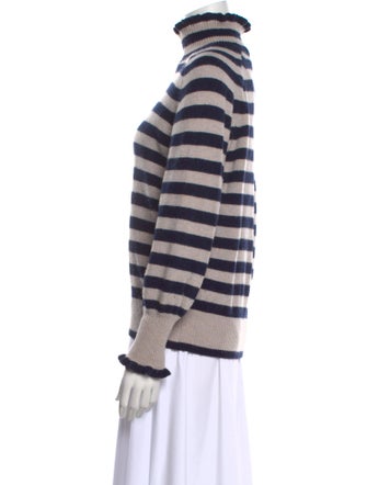 Rebecca Taylor Striped Turtleneck Sweater