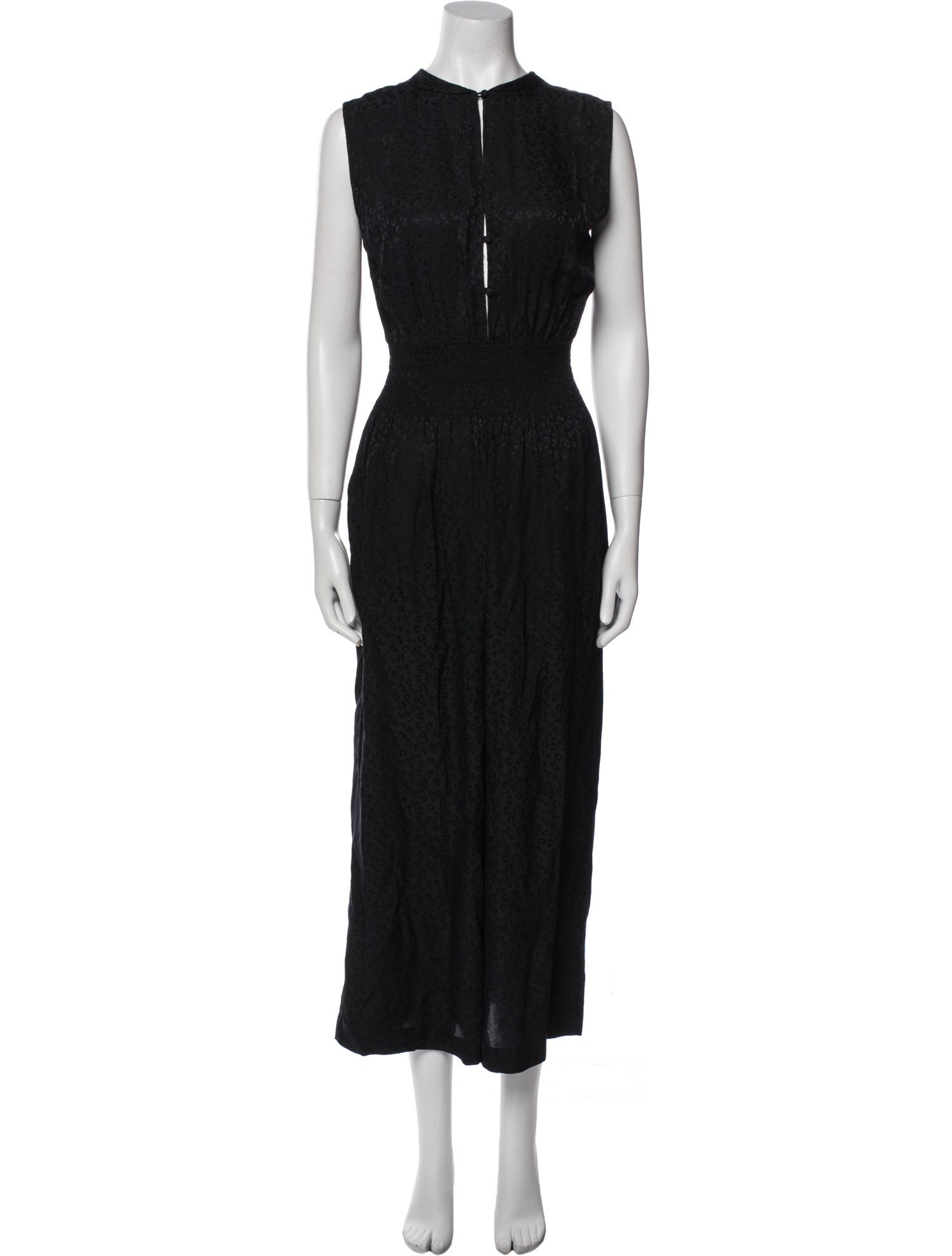 Rebecca Taylor Silk Mock Neck Jumpsuit