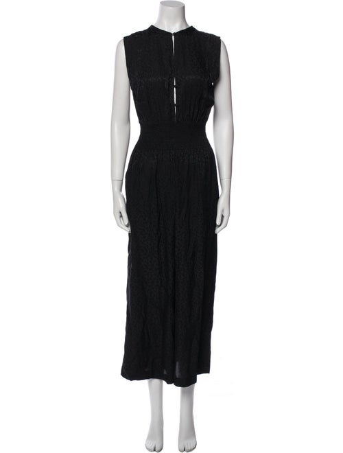 Rebecca Taylor Silk Mock Neck Jumpsuit