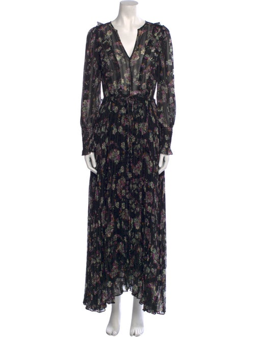 Rebecca Taylor Floral Print Long Dress