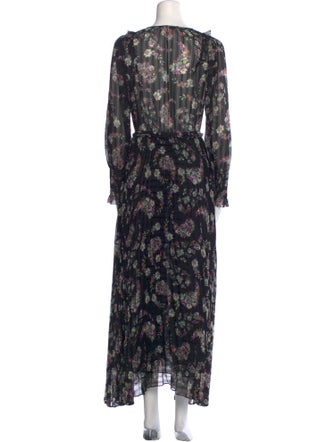 Rebecca Taylor Floral Print Long Dress