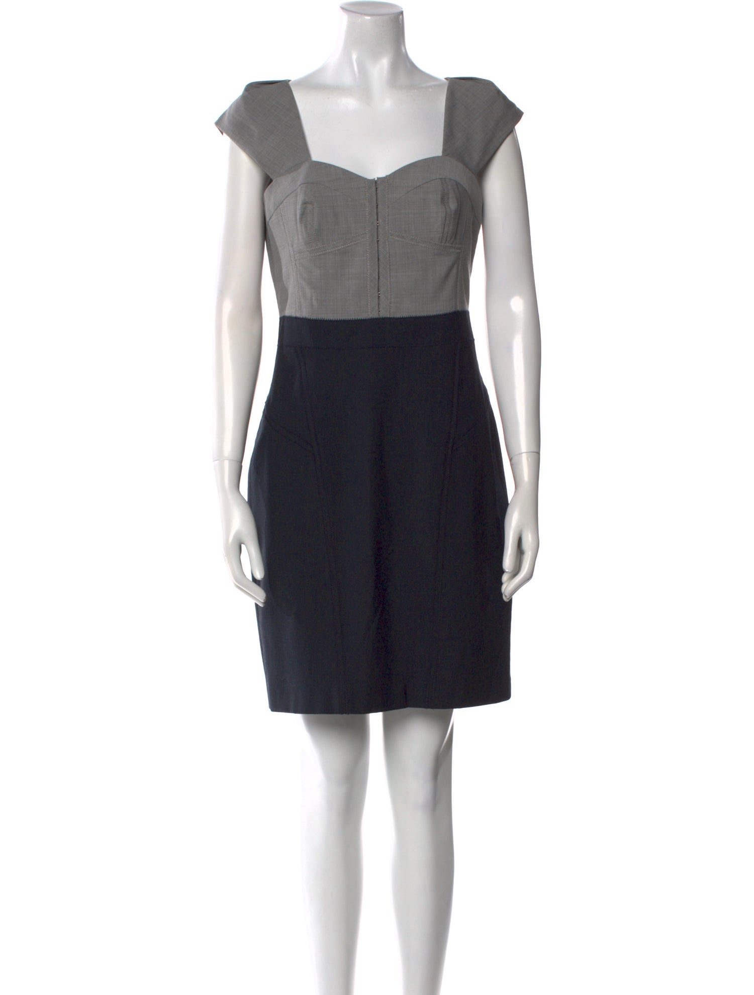 Rebecca Taylor Square Neckline Mini Dress