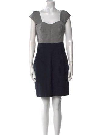 Rebecca Taylor Square Neckline Mini Dress