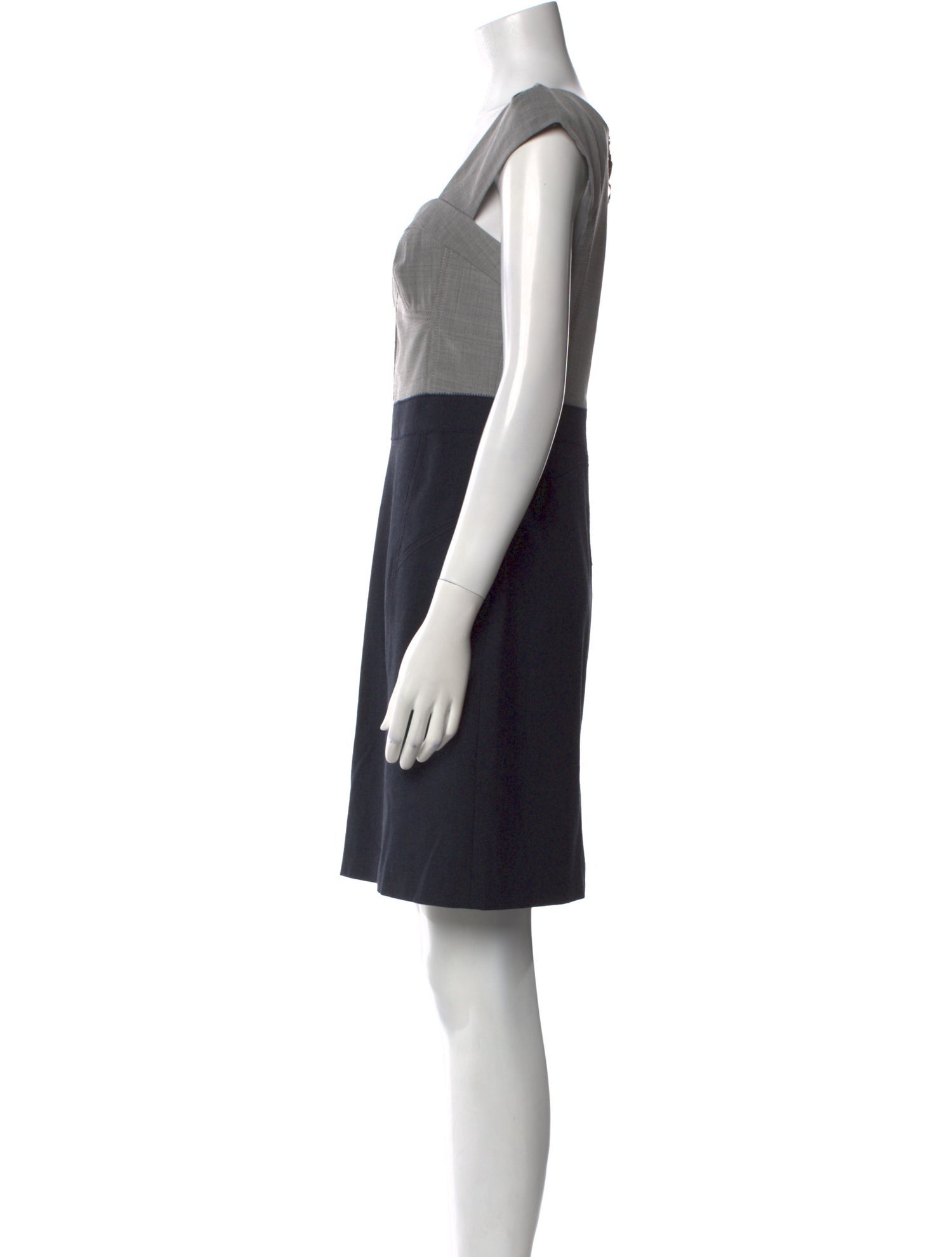 Rebecca Taylor Square Neckline Mini Dress