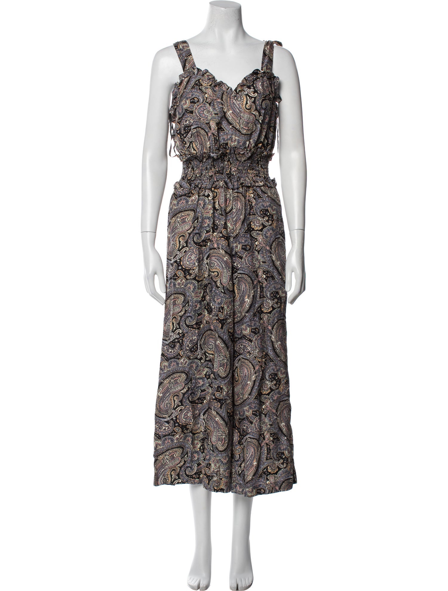 Rebecca Taylor Silk Paisley Print Jumpsuit