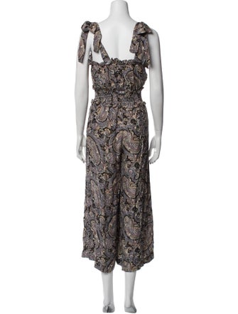 Rebecca Taylor Silk Paisley Print Jumpsuit
