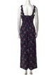 Rebecca Taylor Floral Print V-Neck Jumpsuit