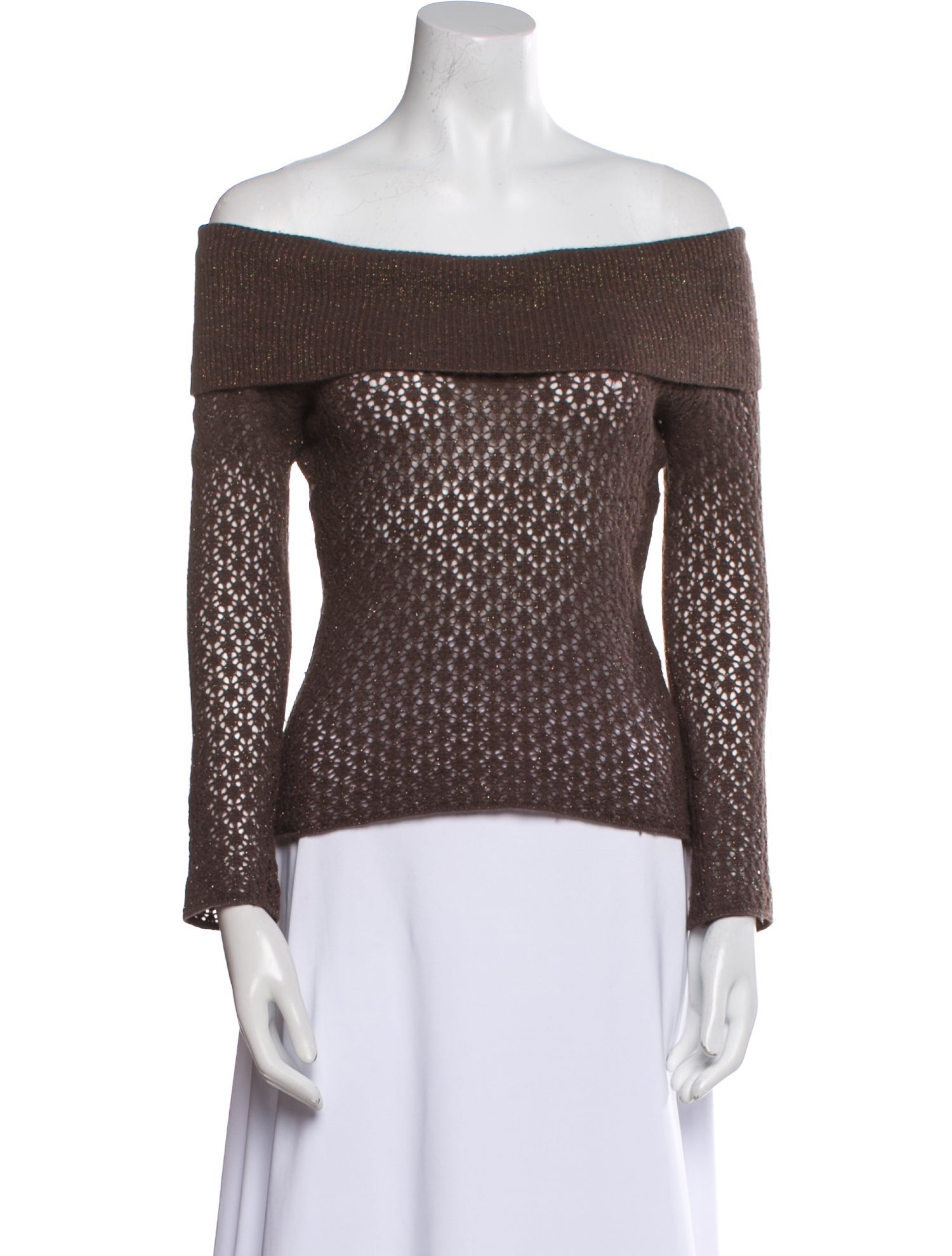 Rebecca Taylor Wool Off-The-Shoulder Sweater
