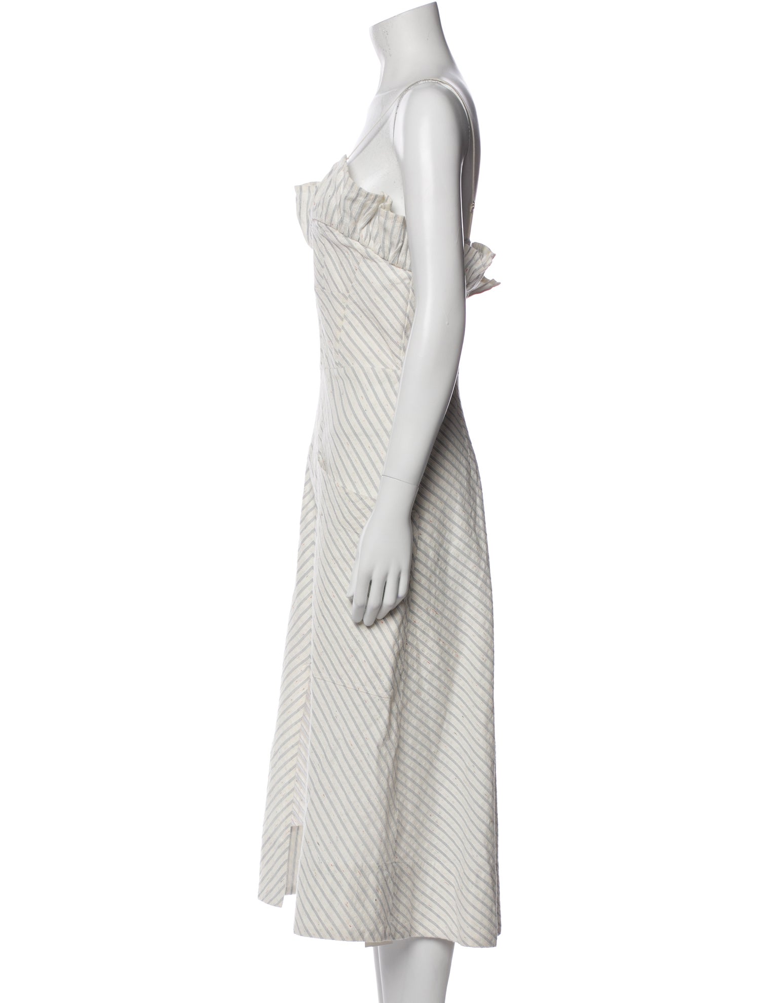 Rebecca Taylor Striped Midi Length Dress