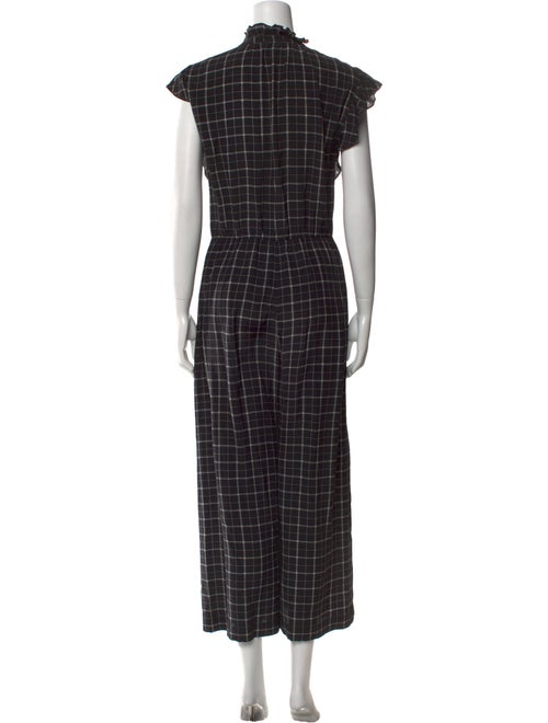 Rebecca Taylor Silk Plaid Print Jumpsuit
