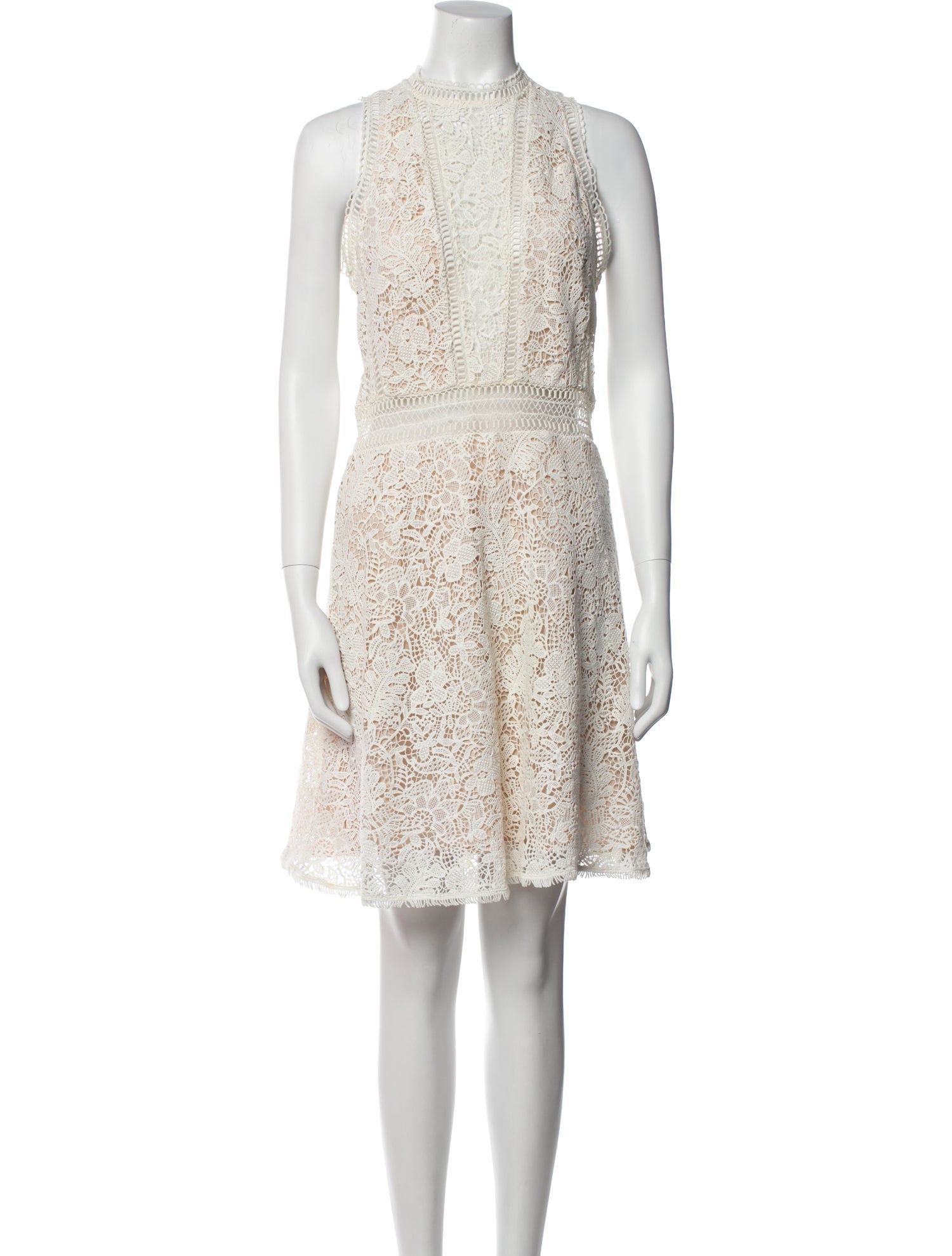 Rebecca Taylor Lace Pattern Knee-Length Dress