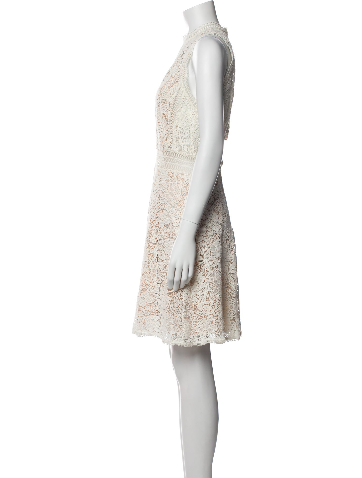 Rebecca Taylor Lace Pattern Knee-Length Dress