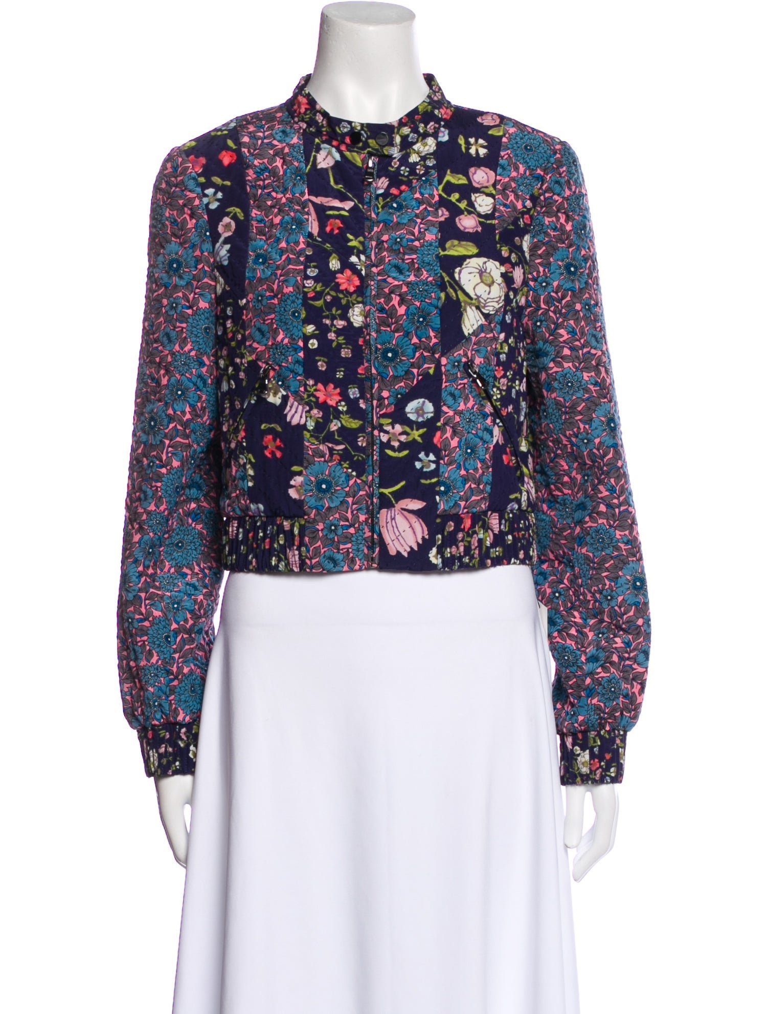 Rebecca Taylor Silk Floral Print Evening Jacket