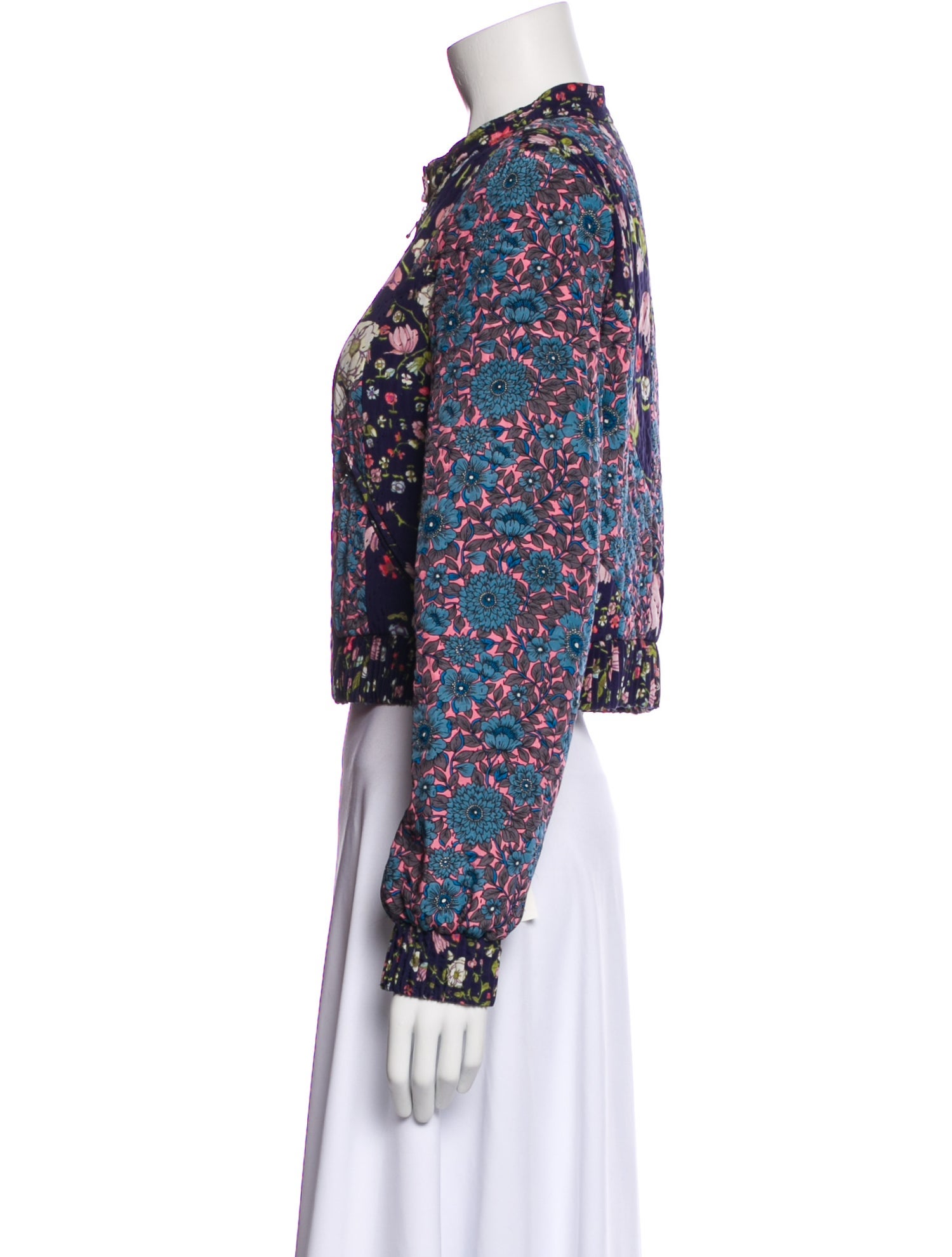 Rebecca Taylor Silk Floral Print Evening Jacket