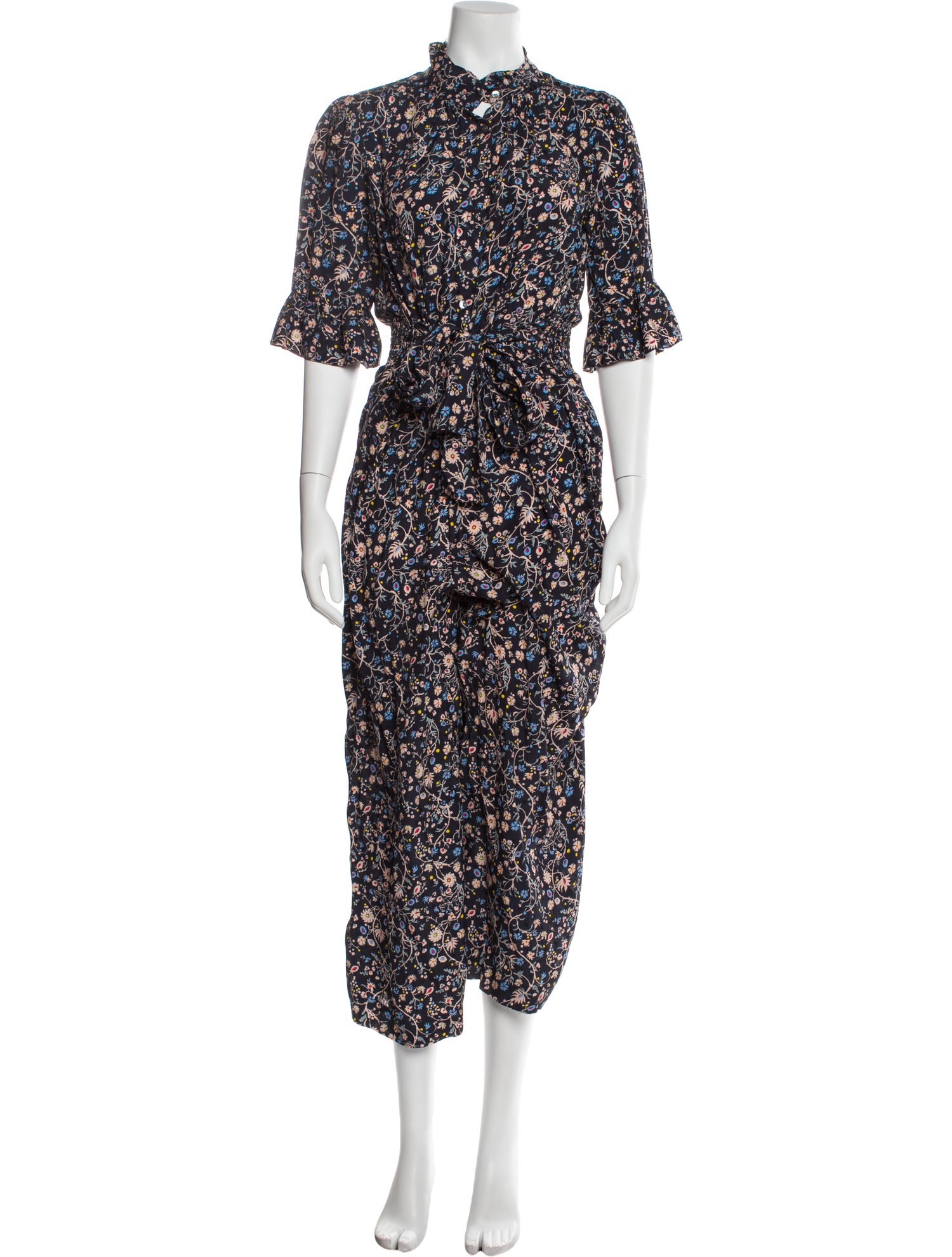 Rebecca Taylor Silk Floral Print Jumpsuit