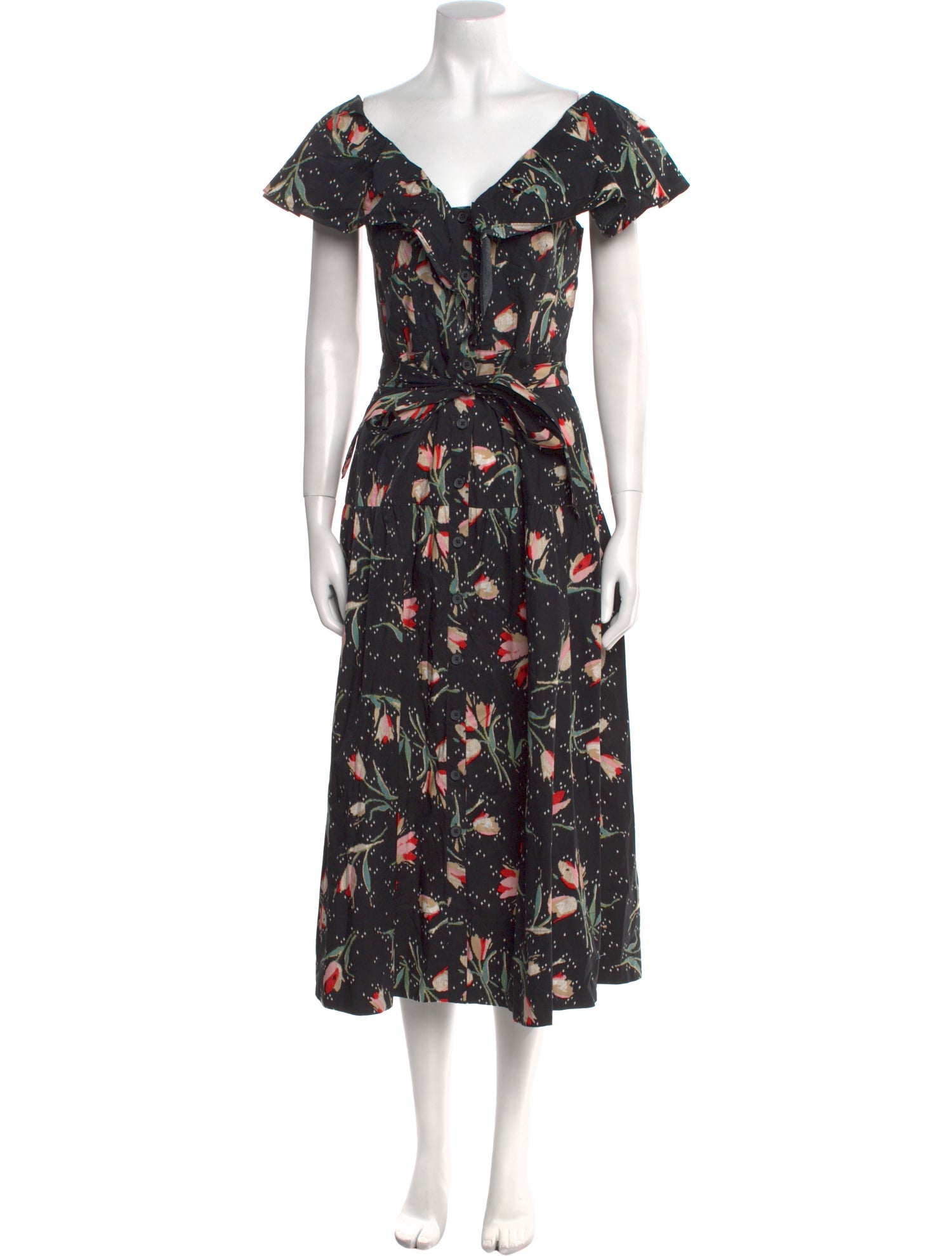 Rebecca Taylor Floral Print Long Dress