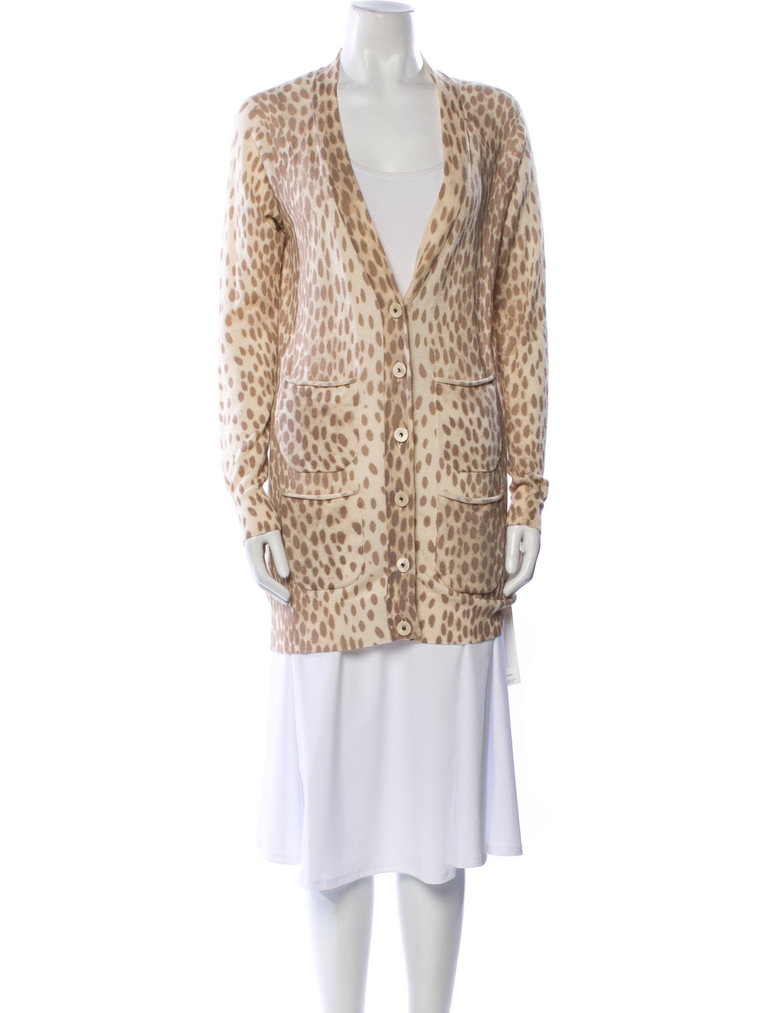 Rebecca Taylor Silk Animal Print Sweater