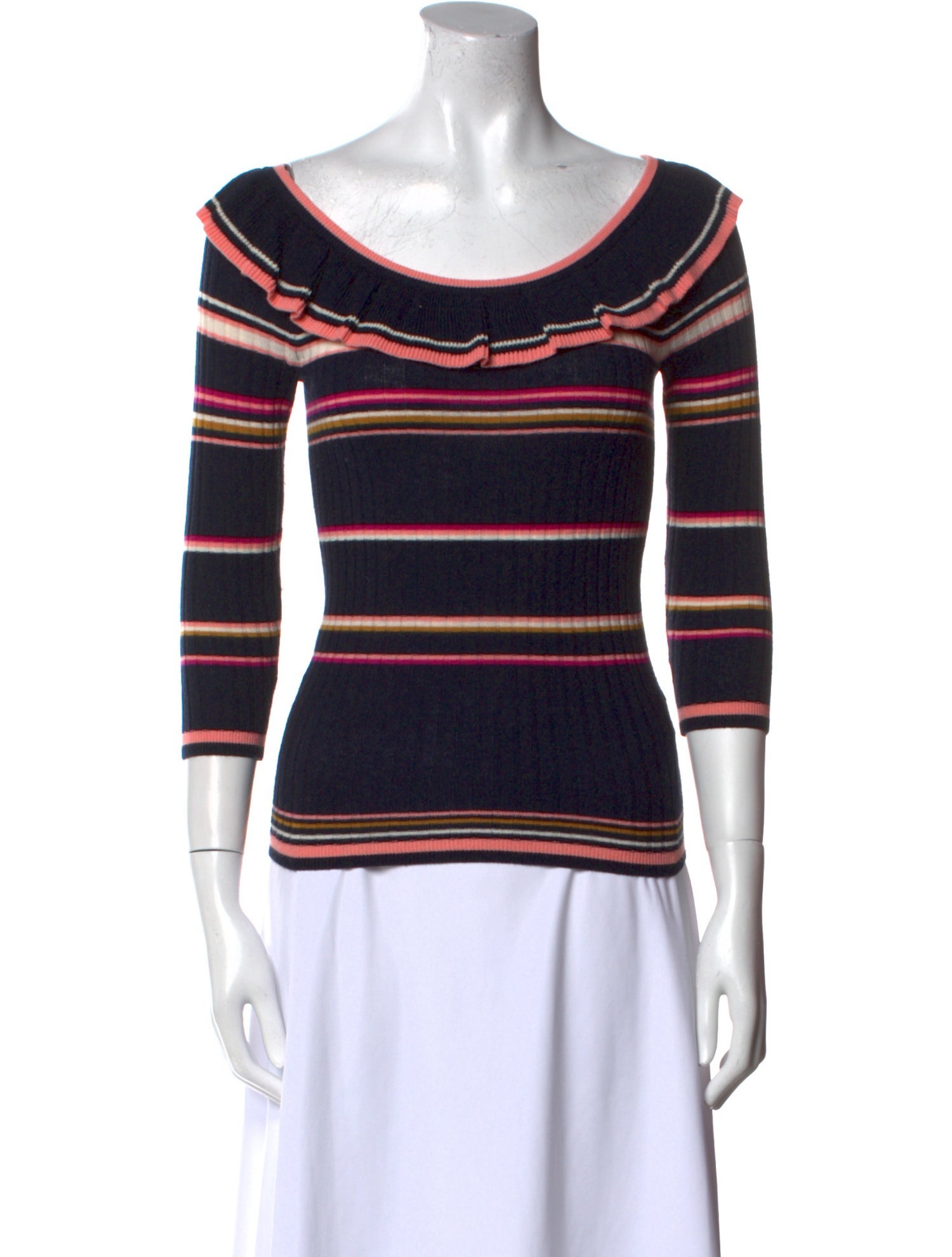 Rebecca Taylor Nylon Striped Sweater