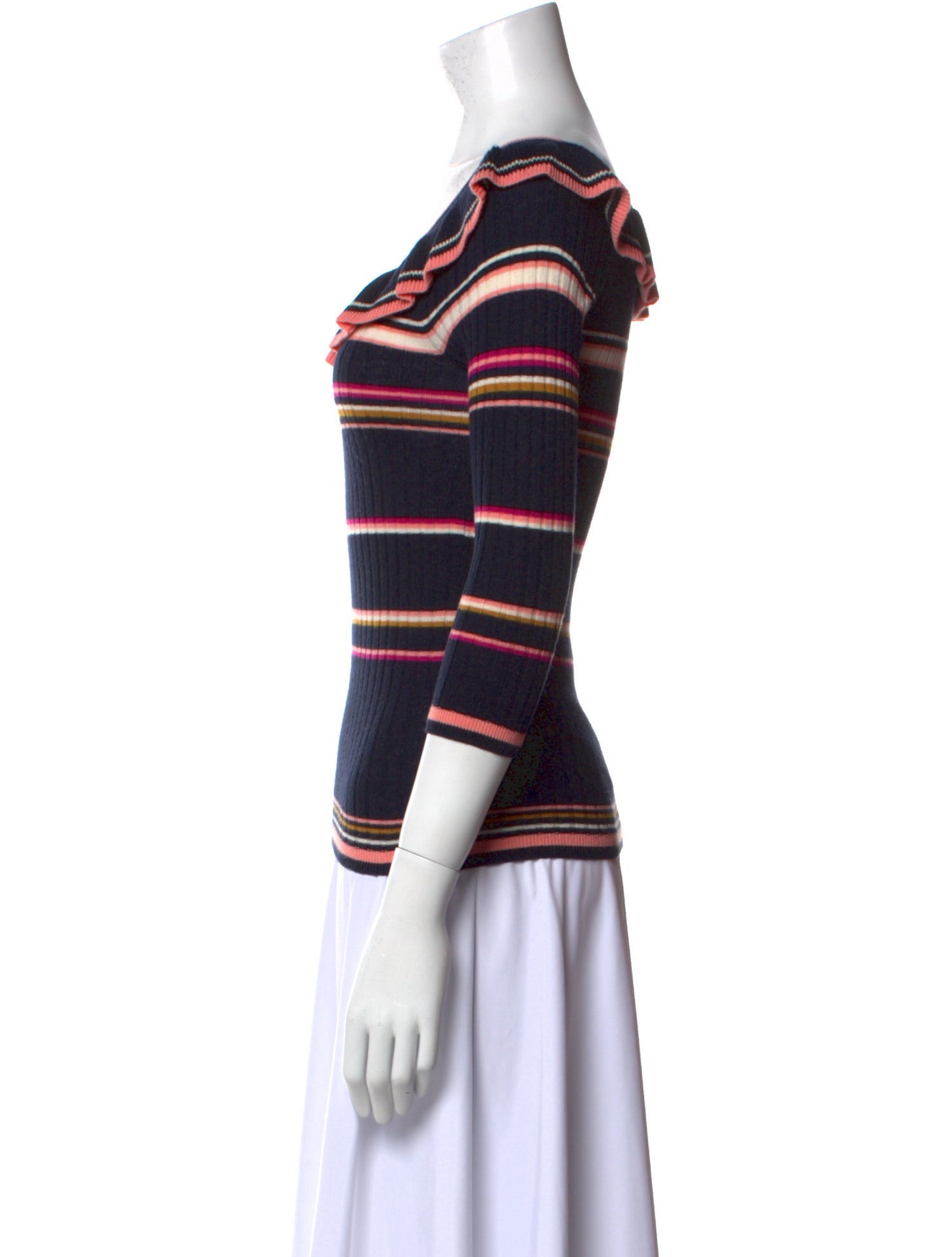 Rebecca Taylor Nylon Striped Sweater