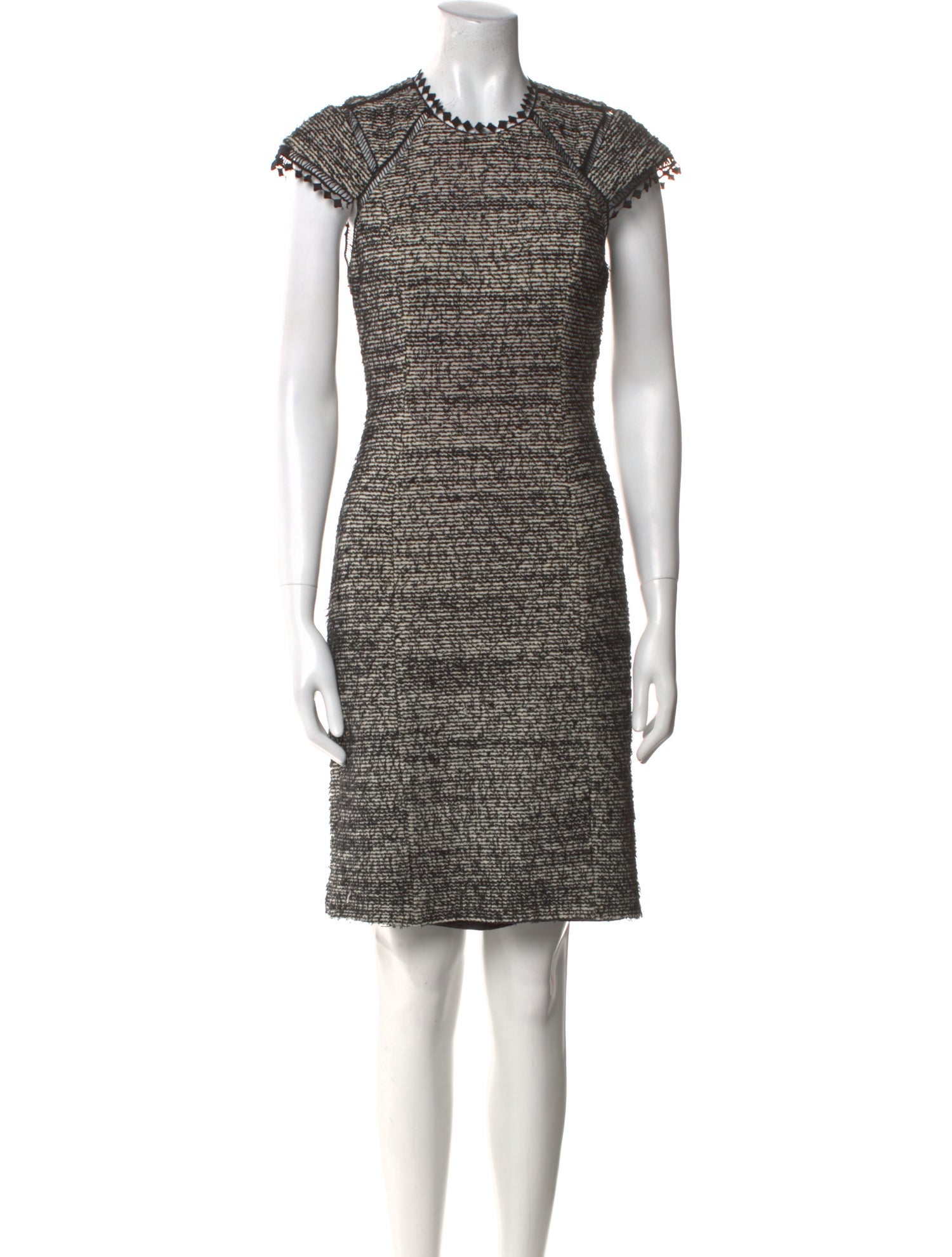 Rebecca Taylor Tweed Pattern Knee-Length Dress