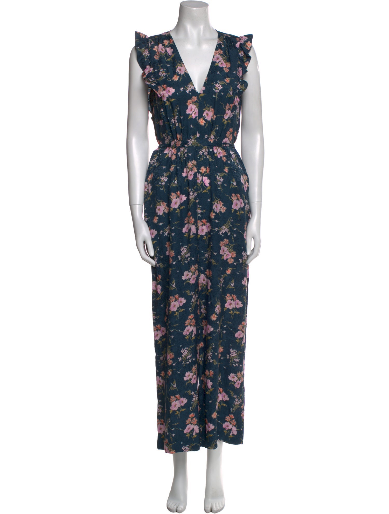 Rebecca Taylor Silk Printed Jumpsuit