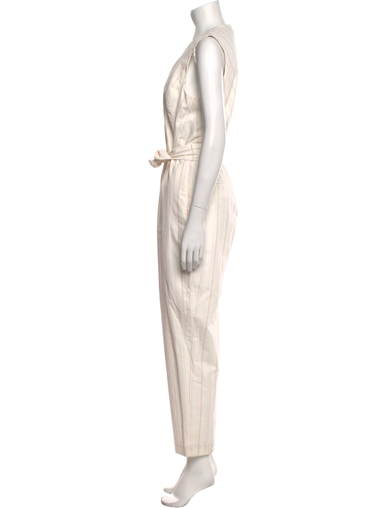 Rebecca Taylor Striped V-Neck Jumpsuit