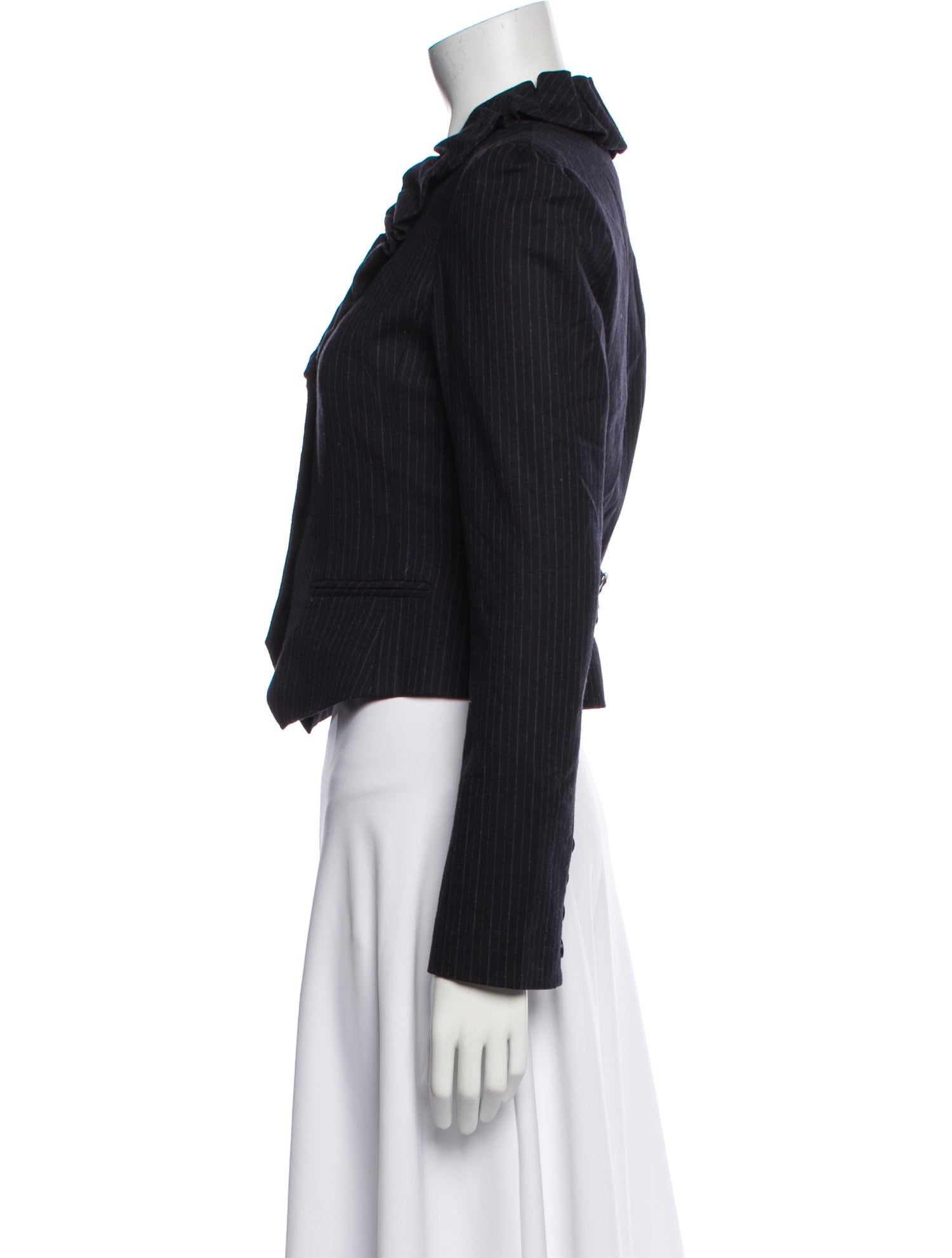 Rebecca Taylor Wool Striped Evening Jacket