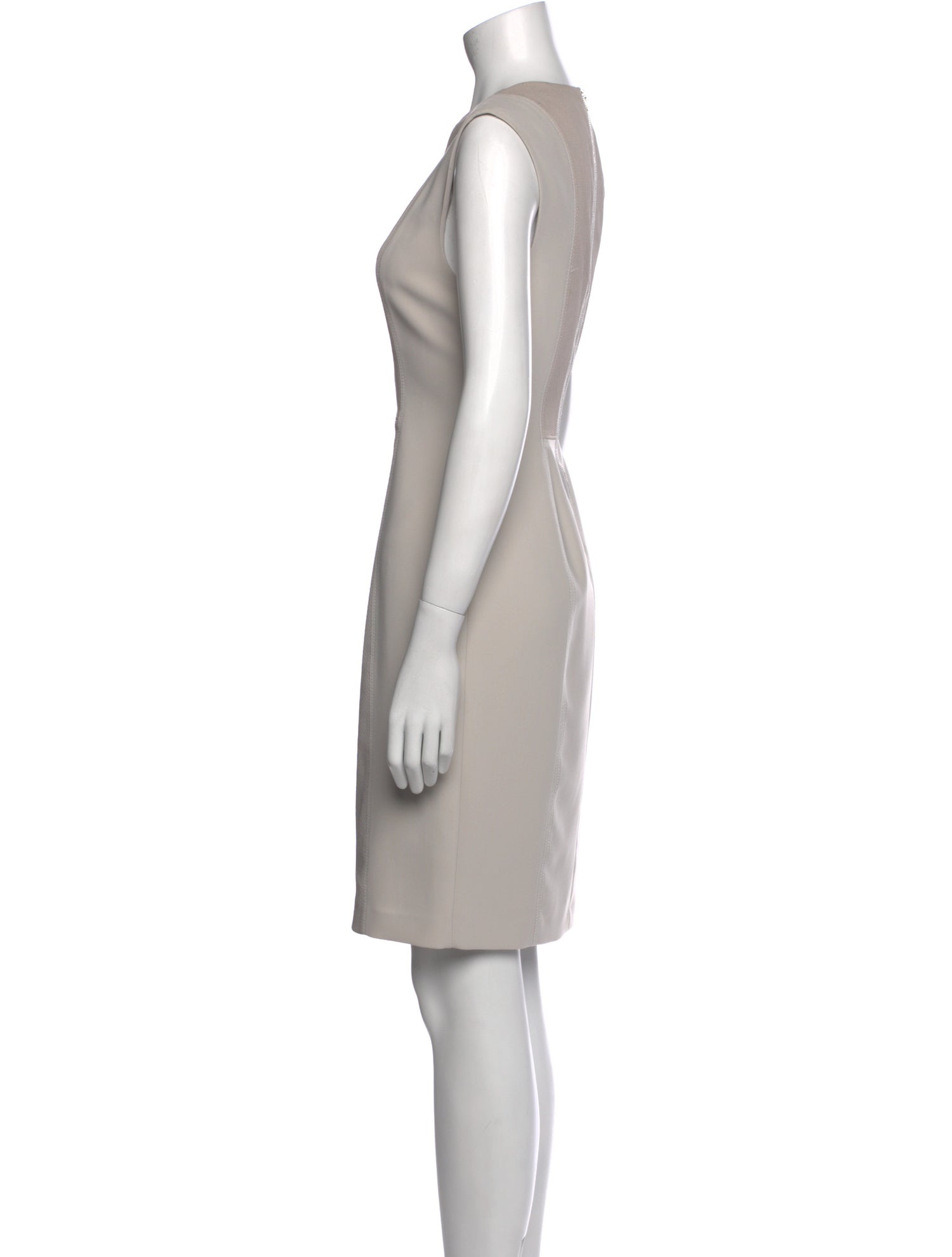 Rebecca Taylor Lamb Leather Knee-Length Dress
