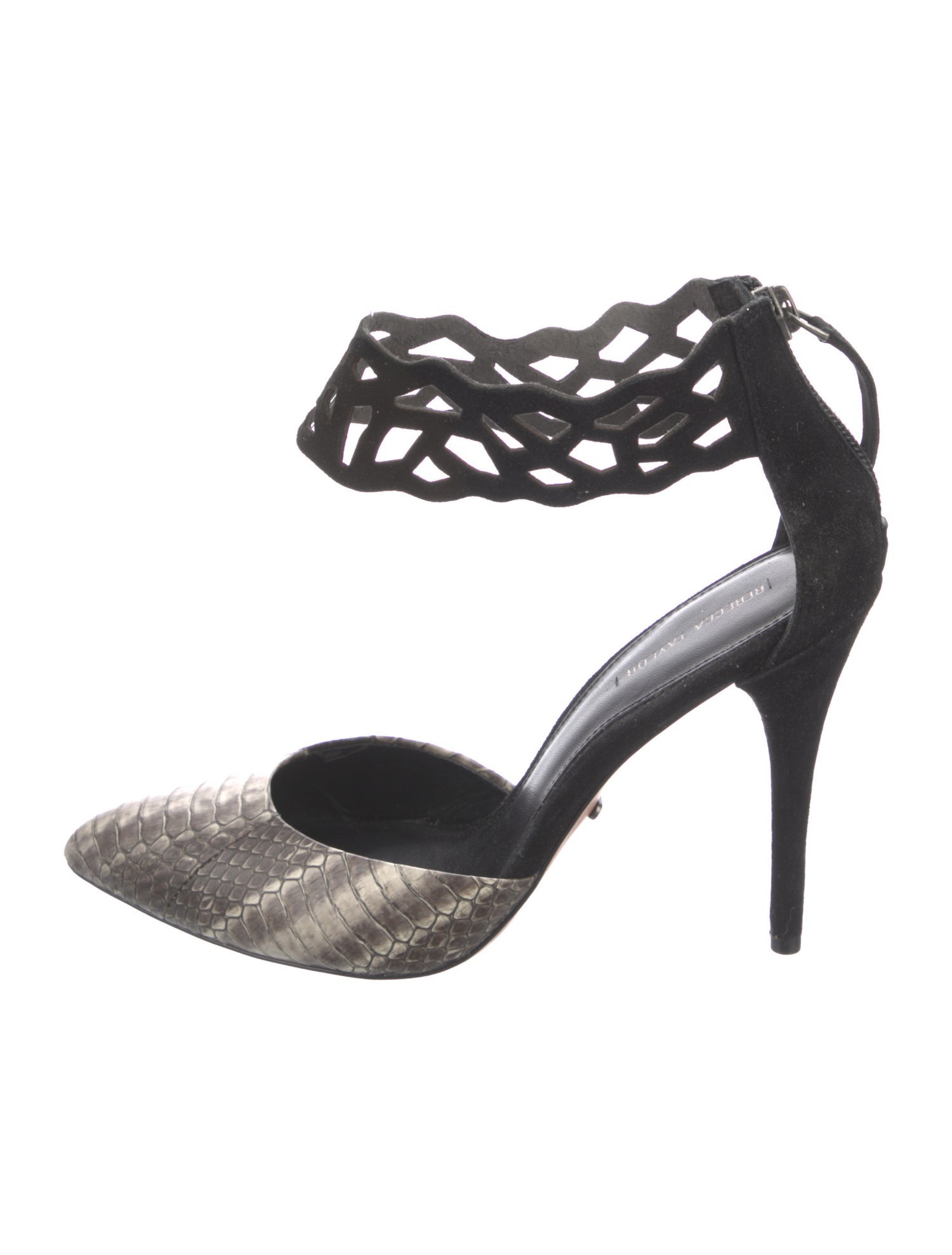 Rebecca Taylor Suede Patterned D'Orsay Pumps