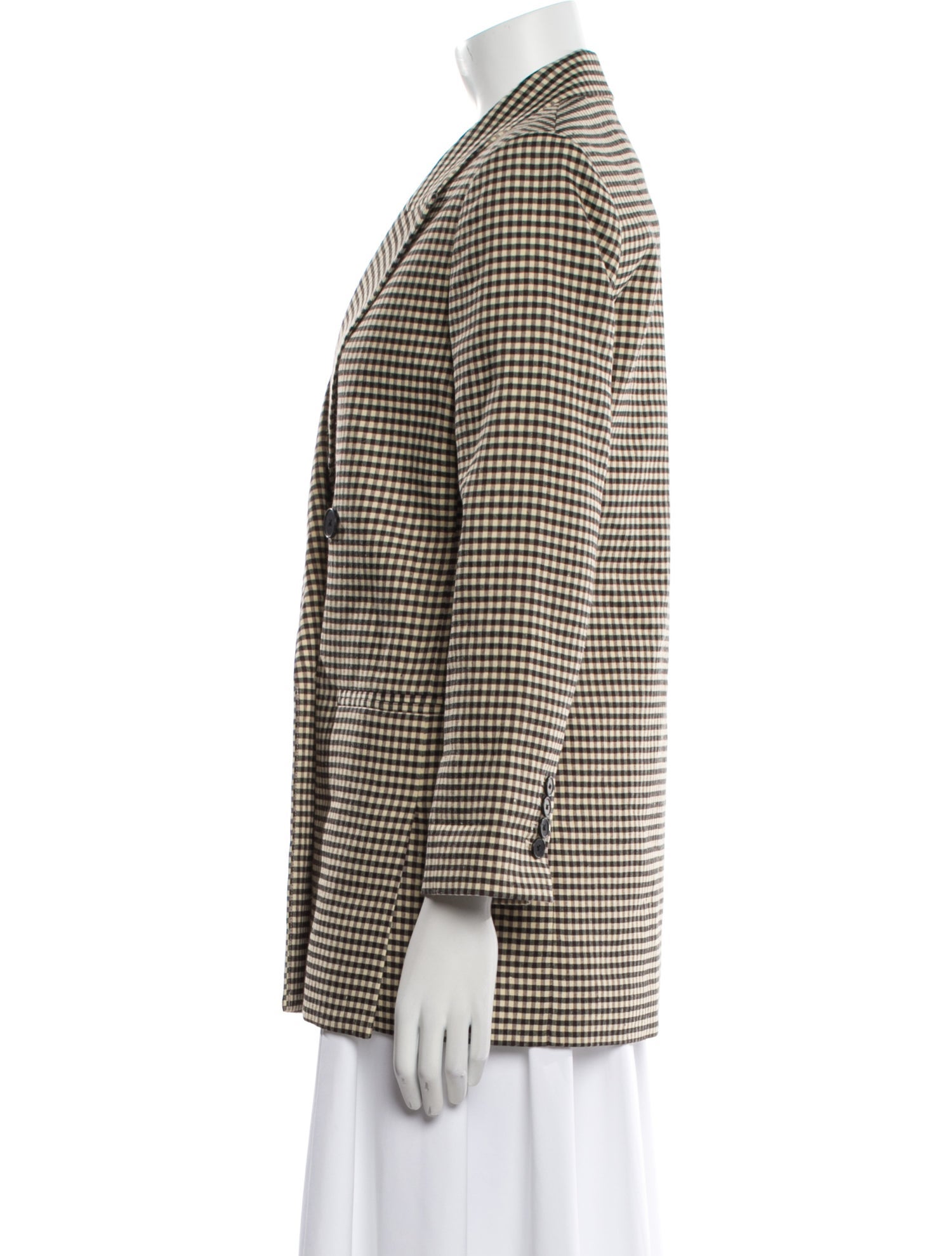 Rebecca Taylor Wool Plaid Print Blazer