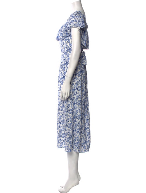 Rebecca Taylor Floral Print Midi Length Dress