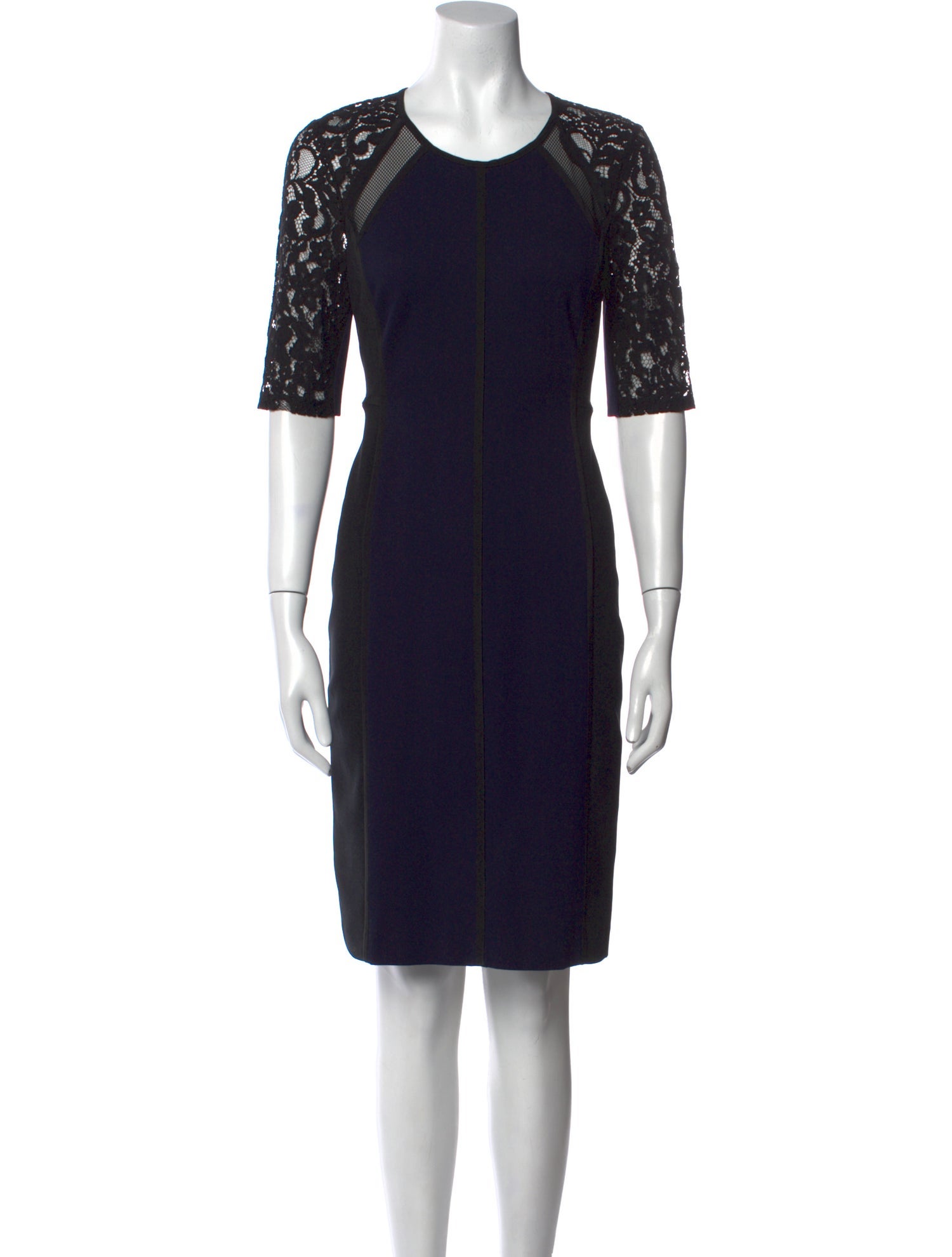 Rebecca Taylor Lace Pattern Knee-Length Dress