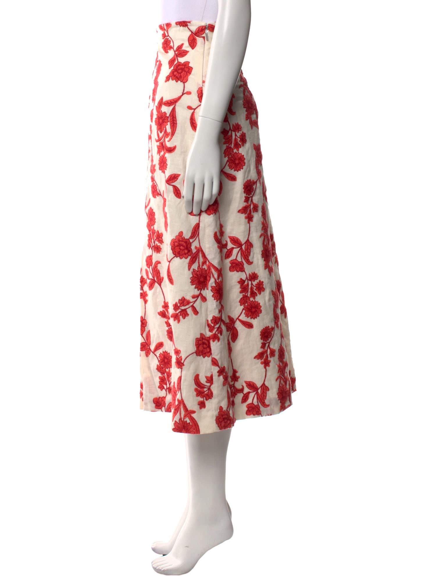 Rebecca Taylor Linen Midi Length Skirt