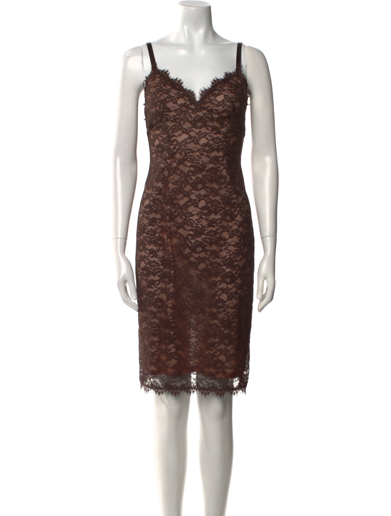 Rebecca Taylor Lace Pattern Knee-Length Dress