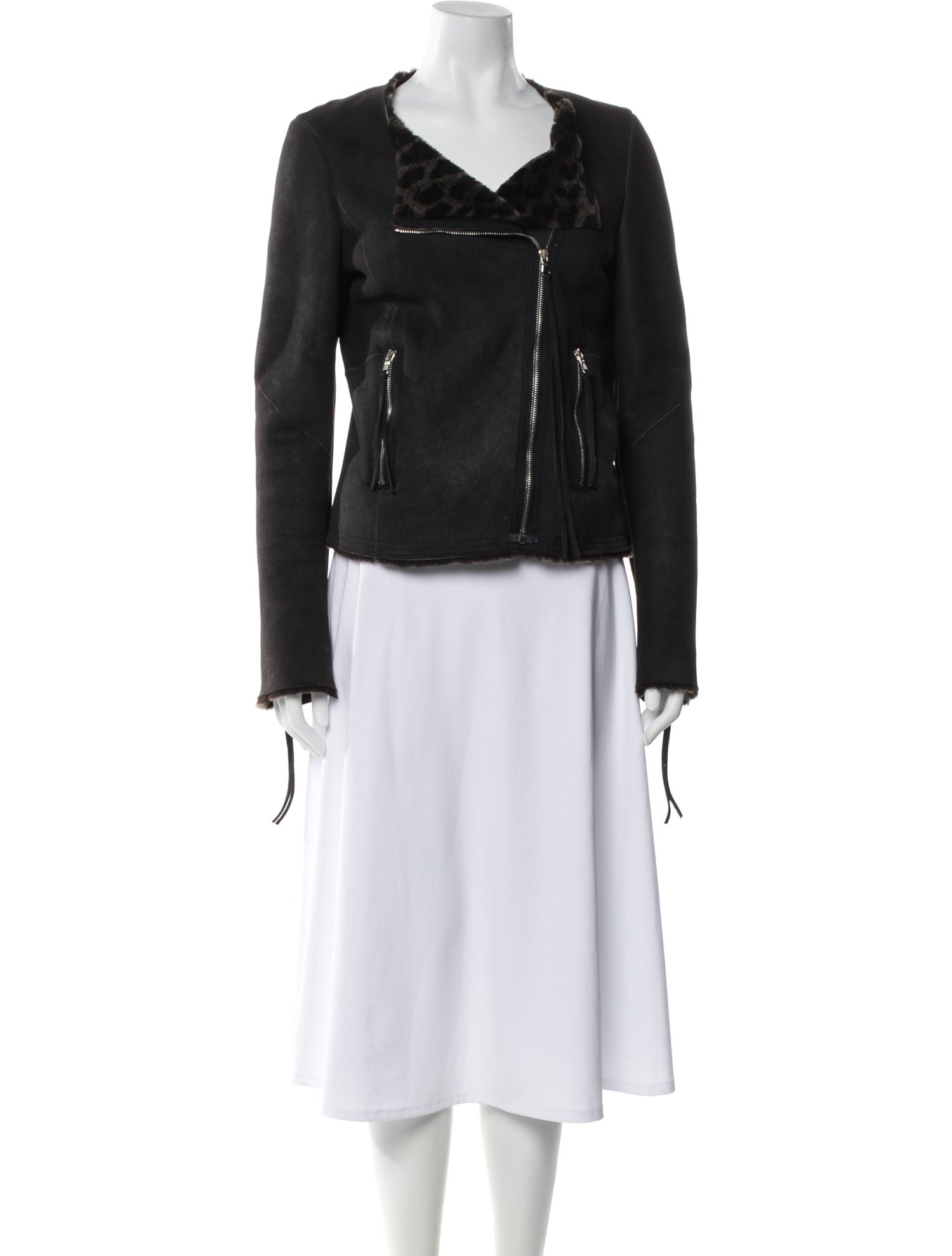 Rebecca Taylor Shearling Faux Fur Jacket