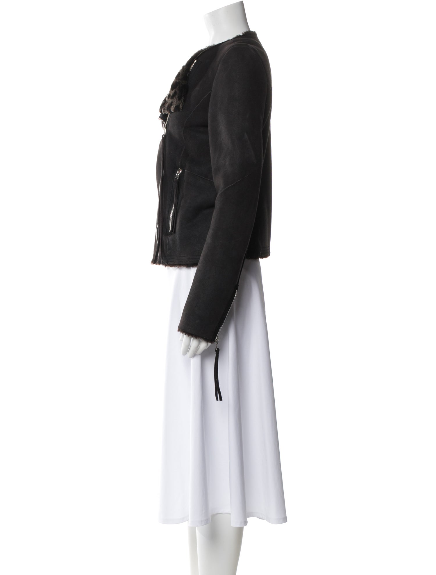 Rebecca Taylor Shearling Faux Fur Jacket