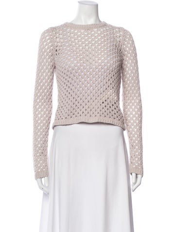 Pre-owned Rebecca Taylor Crew Neck Sweater In White