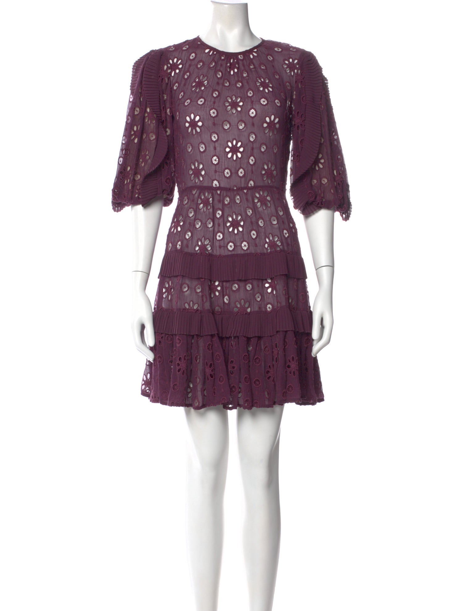 Rebecca Taylor Floral Print Knee-Length Dress