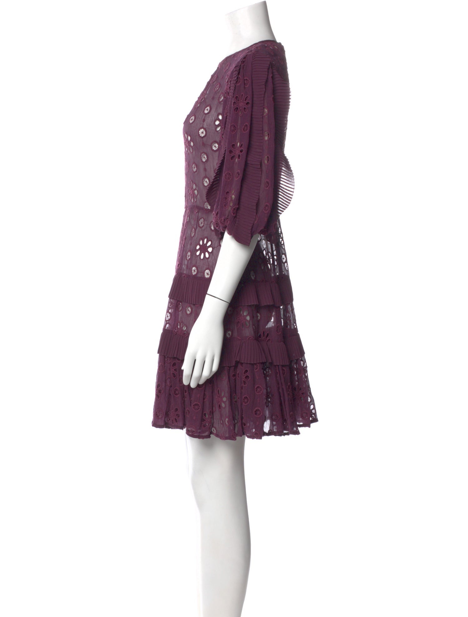 Rebecca Taylor Floral Print Knee-Length Dress